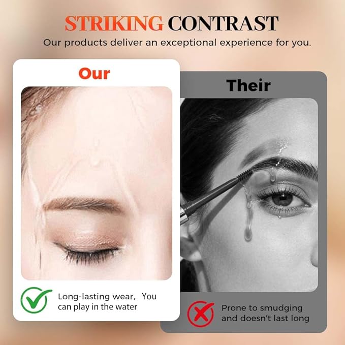 Microblading Eyebrow Pencils for Women,2026 Upgraded 3D Waterproof Eyebrow Pen,Long Lasting 4-Tip Brow Pencil, Eye Brow Pen for Natural Brows (Black)