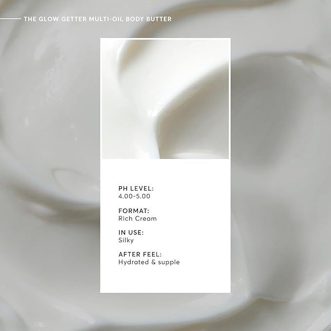 Naturium The Glow Getter Whipped Multi-Oil Body Butter, Firming Cream & Body Moisturizer with Shea Butter, 7.7 fl oz