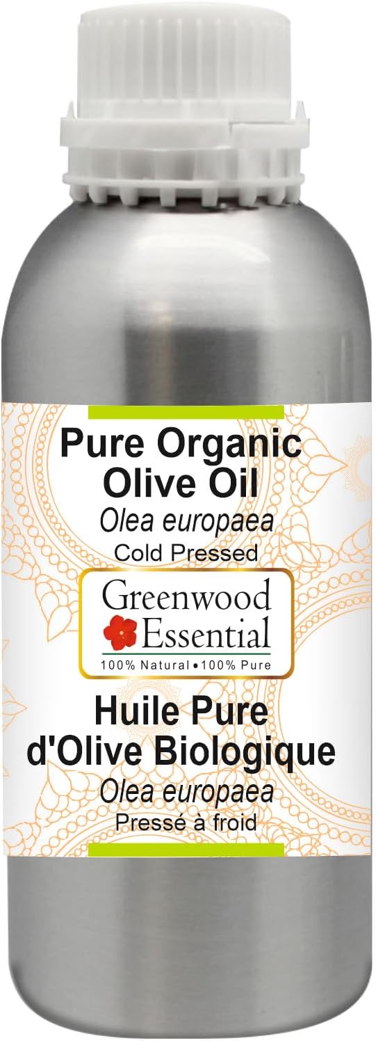 Greenwood Essential Pure Olive Oil (Olea europaea) Cold Pressed 300ml (10 oz)
