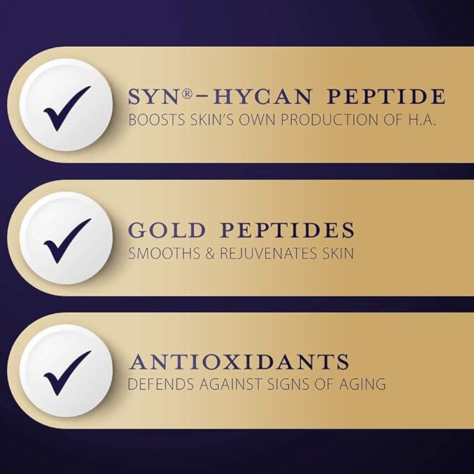 Purity Products Hylastra Gold - Hyaluronic Acid Serum with Gold Peptides and Vitamin A, E, & CoQ10-1.7 oz