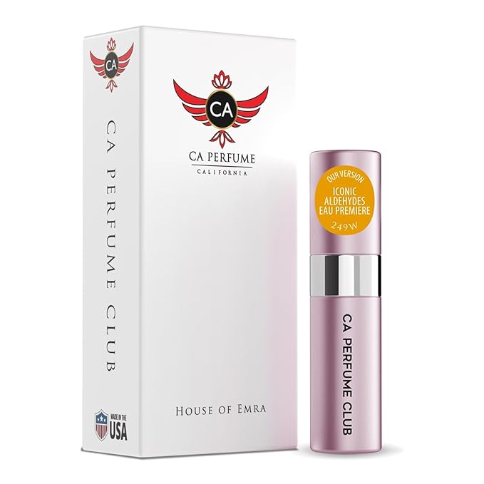 CA Perfume Impression of Iconic Aldehydes Eau Premiere for Women Floral Aldehyde Scent Long Lasting Perfumes for Women Eau De Parfum Travel Size Refillable Atomizer Spray 0.27 Fl Oz 8ml