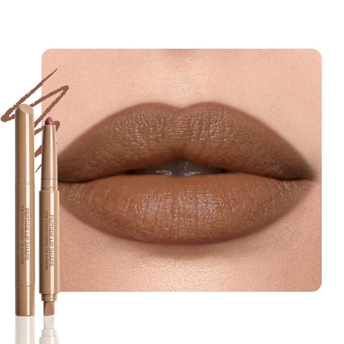 Matte Crayon Lip Liner Pencil, Espresso Martini Lip Liners Lipstick For Women, Plump Creamy Formula With Silicone Smudger for Define Contours & Sculpting Lip, Cruelty-Free, 0.75g/0.026oz