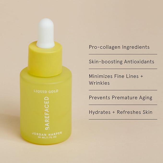 Barefaced Anti-Aging Bundle (Retinoid Alternative) - Toning Pads, Liquid Gold, RetinAL, Hydrating Lotion - Brighten, Retexture, and Hydrate Skin
