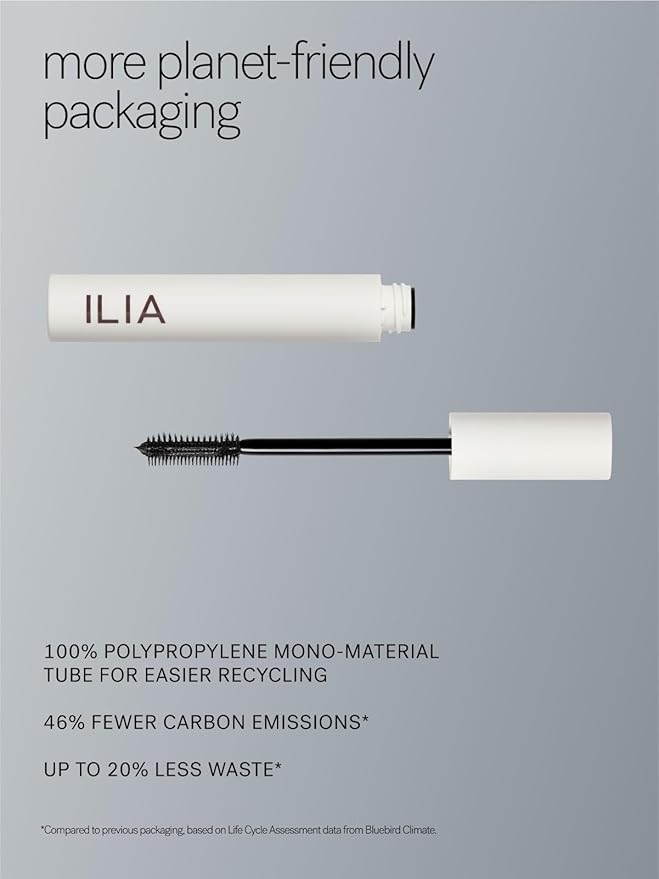 ILIA - Limitless Lash Mascara | Lightweight, Nourishing, Lengthening, Lifting | Flake + Smudge-Resistant | Non-Toxic, Cruelty-Free, Ophthalmologist-Tested, Safe For Sensitive Eyes (Rich Brown)