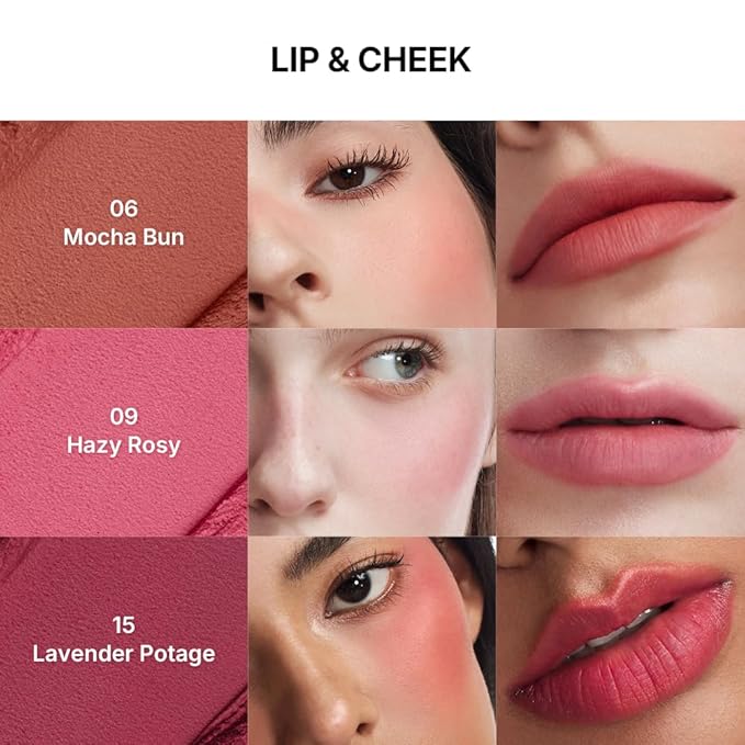 dasique Souffle Color Pot #09 Hazy Rosy – Makeup Blush, Buildable Silky-Smooth Texture, Build-In Mini Brush, Multi-Use For Cheek and Lip