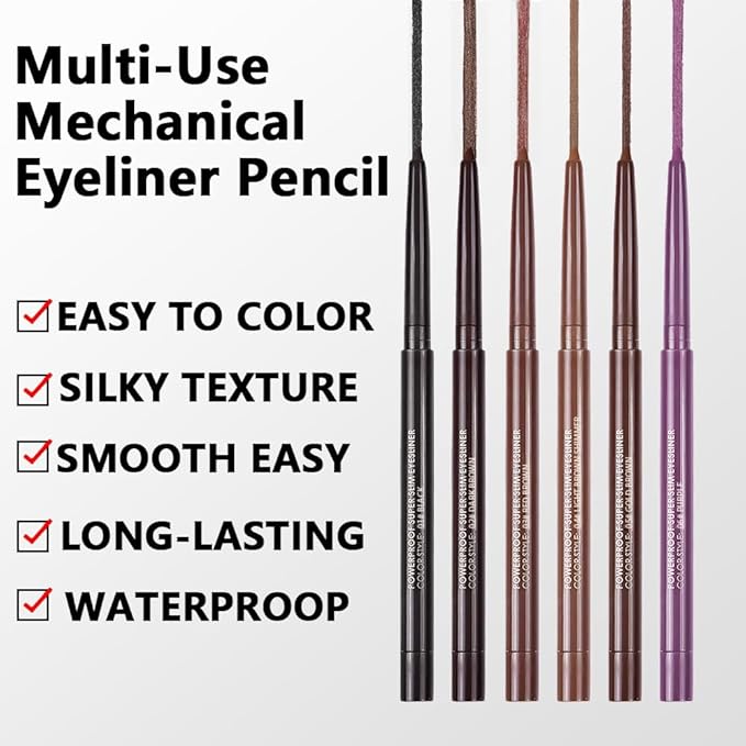 Kaely Light Brown Shimmer Gel Eyeliner Pencil, Smooth Eye Liner Waterproof Smudge Proof, Built in Sharpener, Long Lasting Eye Makeup, Vegan & Cruelty-Free, 04