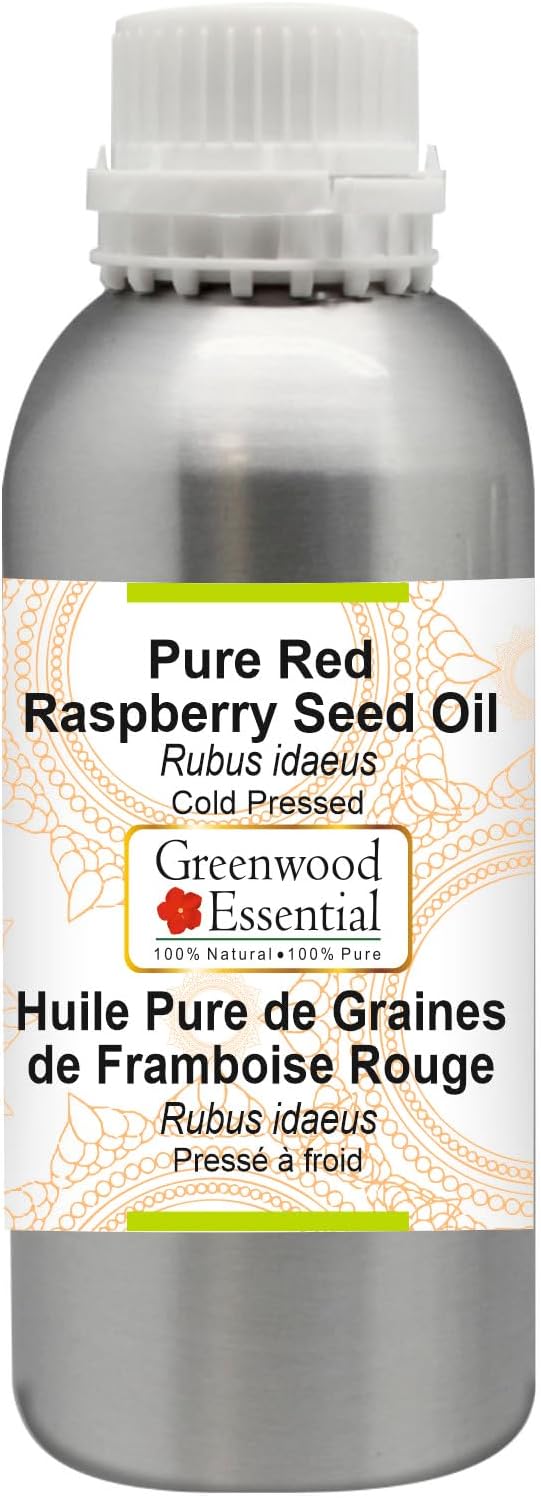 Greenwood Essential Pure Red Raspberry Seed Oil (Rubus idaeus) Cold Pressed 300ml (10 oz)