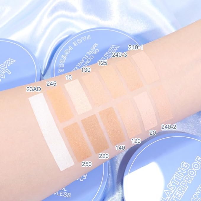 Oil Control Matte Perfection Face Powder Compact For Women, Matte Smooth Flawless Setting Powder Makeup, Polvo Compacto De Maquillaje, Waterproof Long Lasting, 0.35Oz, (245 Radiant Honey, 1)