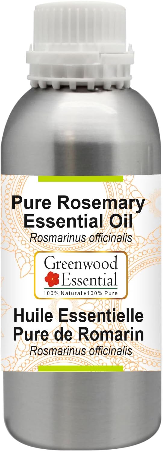 Greenwood Essential Pure Rosemary Essential Oil (Rosmarinus officinalis) Steam Distilled 630ml (21 oz)