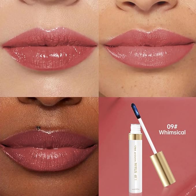 Lip Stain - Wipe-Off &Peel Off Lip Color | Waterproof, Long Lasting, Transfer-Resistant, Smudge-Proof Lip Tint | Easy Wipe Finish, High Pigment | All-Day Vibrant Kiss-Proof Lip Stain, muted rose beige