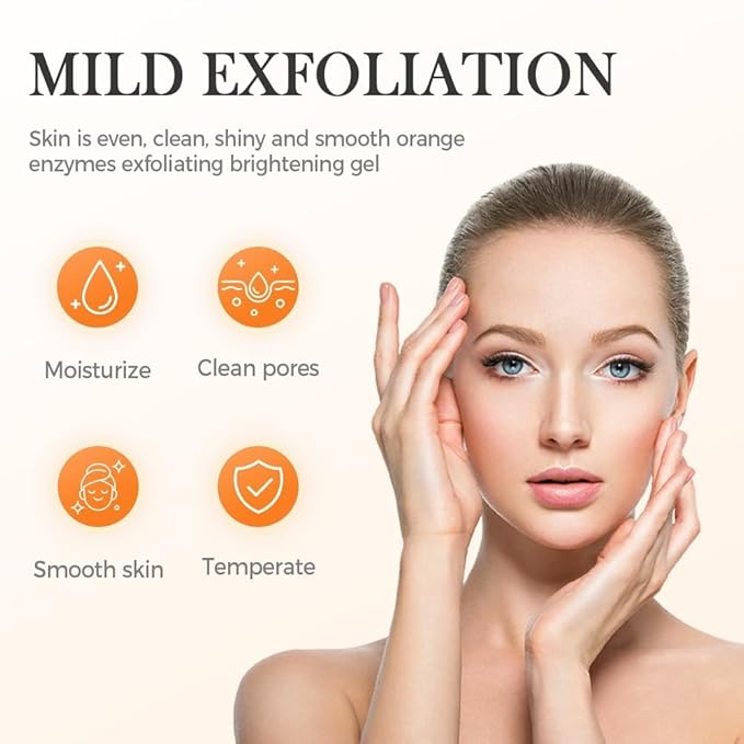 Orange Exfoliating Gel for Face and Body, 2025 New Deep Pore Orange Peeling Scrub, Cleaning Pores, Remove Blackheads Moisturize Cleansing (orange color, 2PCS)