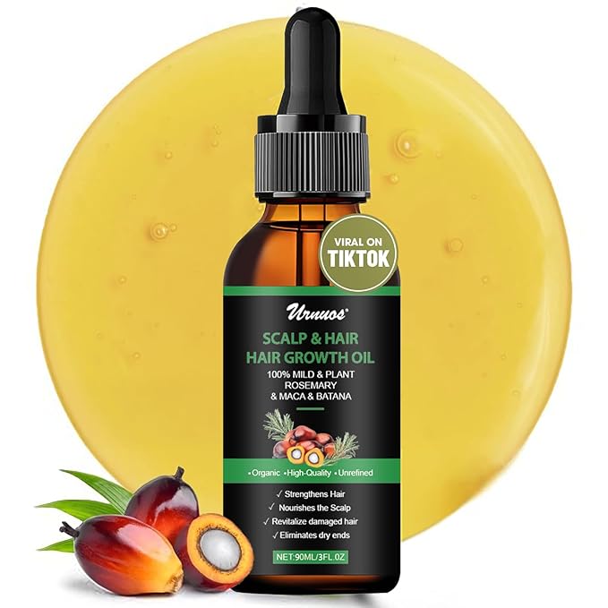 Rosemary Batana Oil，Organic Hair Growth，Promotes Hair Thickness, Nourish Scalp and Hair for All Hair Tapes (1 Fl Oz)