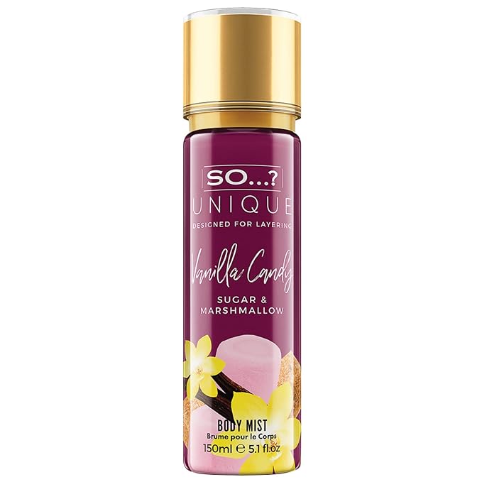 So...? Unique Vanilla Candy Body Mist - Delightful Perfume for Women - Sweet, Fruity Vanilla Perfume with Peach and Rose - Gifts for Women - 5.1 oz