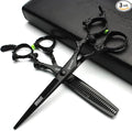 6 inch hair stylist barber scissors black plate dragon 440C hairdressing cutting scissors+thinning scissors (6 inch 2PC)