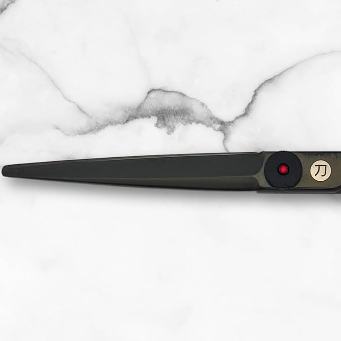 Scissors for Haircutting Professionals - Matte Black Finish - Long Lasting, Sharp Edge for Easy Hair Cuts - 440C Stainless Steel (5.5 Inches)