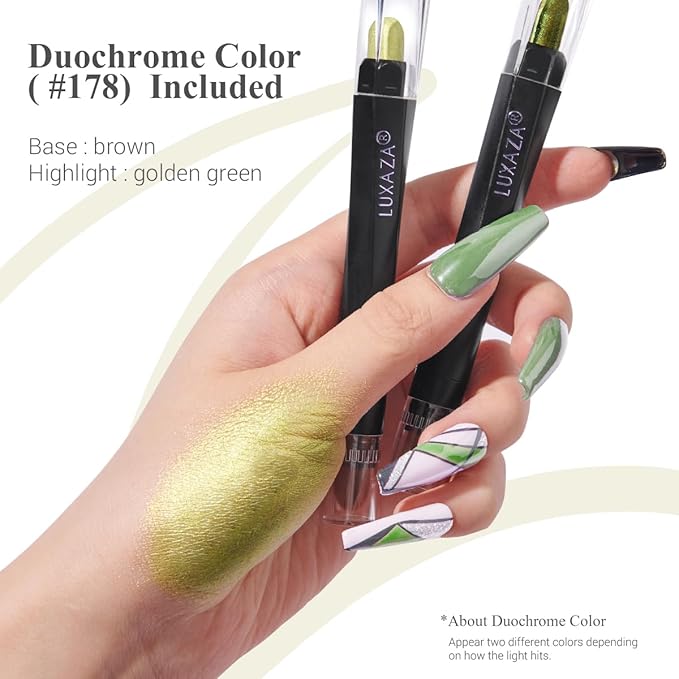 6PCS Cream Eyeshadow Stick Makeup Sets,Green Eye Pencil, Metallic And Matte Shimmer Eye Shadow Eye Brightener Stick Pencil Crayon, C01-Fireflies Light