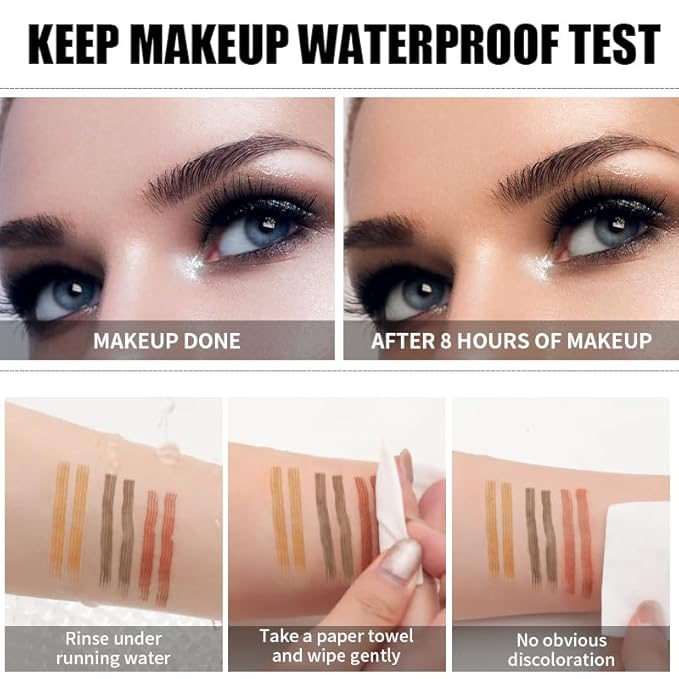 Microblading Eyebrow Pencil, Eyebrow Pen with an Upgrade Micro-Fork Tip Applicator, Waterproof Microblading Brow Pen,Last All Day, Brow Pencil for Natural Looking Brows Makeup (Dark Brown)