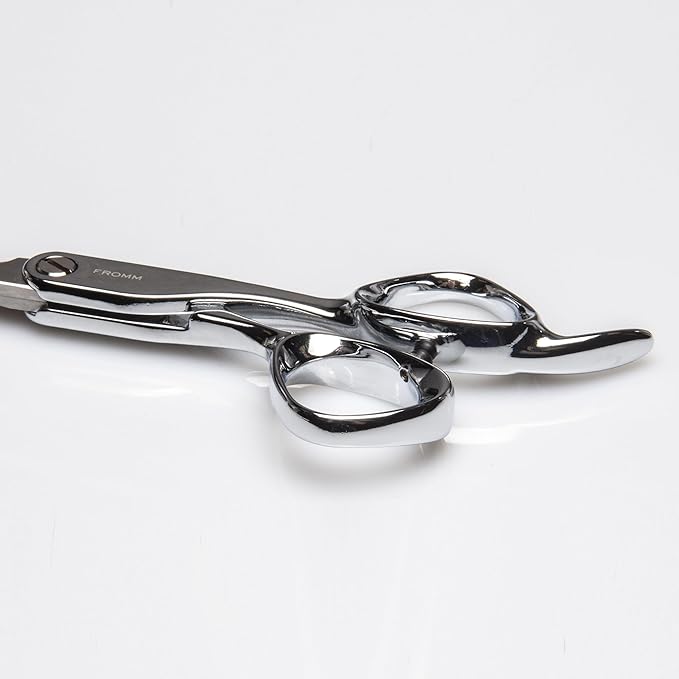 Fromm Professional Explore 5.75" Hair Cutting Shears for Wet and Dry Hair, Polished Silver Japanese Steel Scissors with Beveled Blade