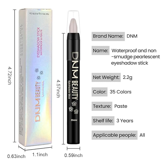evpct Ginger Matte Cream Eye Shadow Brightener Sticks Set for Eyes, Ginger Matte Pencil Eye shadow Applicator Stick Pen Palette Makeup Waterproof sombras en crema para ojos 29#