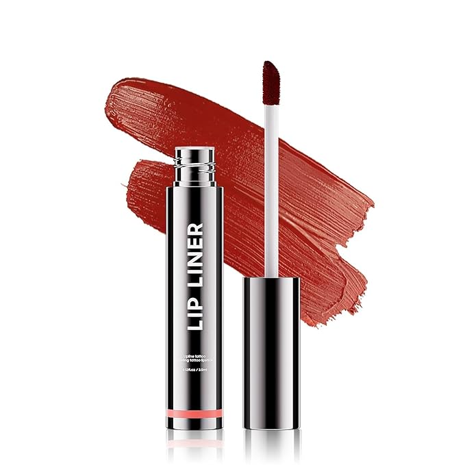 Lip Stain Peel Off - Lip Liner Long-wear & Waterproof Moisturizing Lip Stain with Matte Finish, Transfer-Proof, Non-Stick Cup Lip Tint Stay On All Day (Rose)