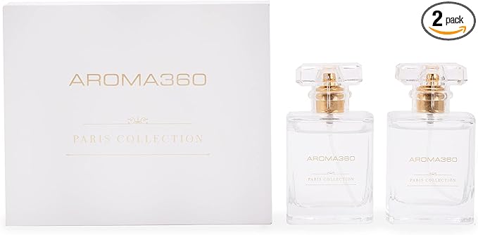 Aroma360 - Escapade - Essential Oil Room Spray Duo - Luxury Hotel Inspired Aromatherapy - Hints of Lemon, Ocean, Bergamot, Fragrant Jasmine - Hypoallergenic - Air Freshener Spray - 6.8 Fl Oz - 2 Pack