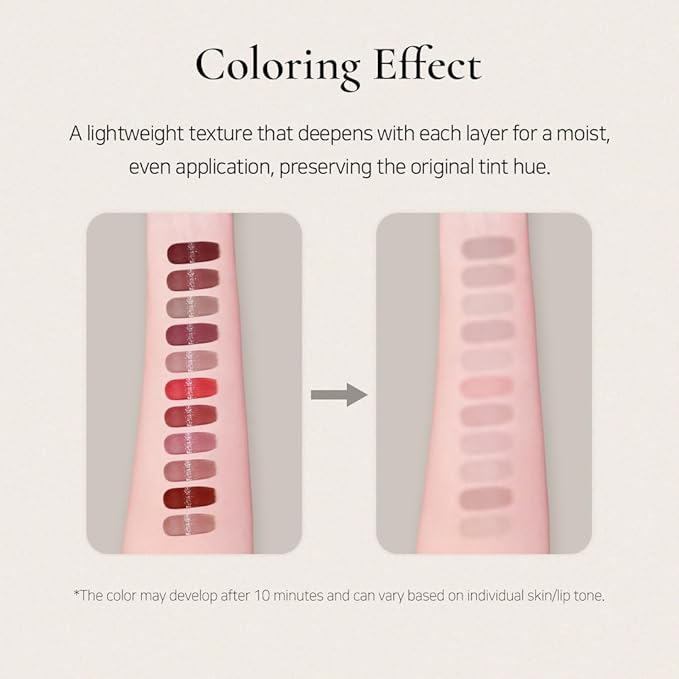 DINTO Blur-Glowy MINI Lip Tint (253 Ad Veritas) - Glossy Finish, Hydrating, Long Lasting, Lightweight Texture, Non-Sticky, Vegan & Cruelty-Free, Korean makeup (11 colors)