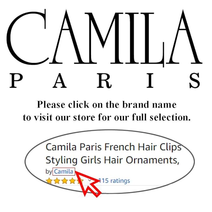 Camila Paris CP3424 French Hair Clip for Women Thick Hair for Long Curly Wavy Hair, Girls Hair Claw Clips Jaw, Durable Styling Big Claw Clip for Thick Hair, Strong Hold No Slip Grip, Made in France