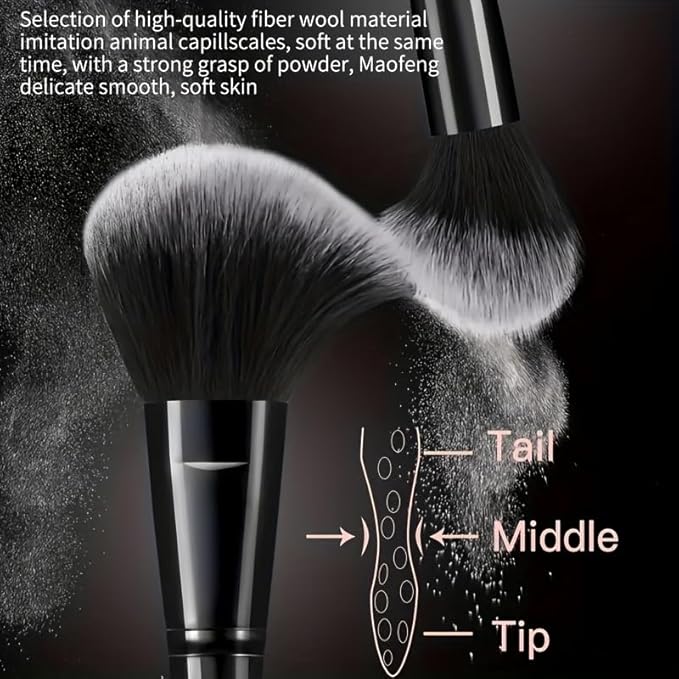 47Pcs Black Makeup Brushes Set Professional Makeup Kit Multi-functional Makeup Tool Set with Facial Makeup Accessories, Foundation Makeup Brush Kit Eye and Face Make up Brushes & Tools