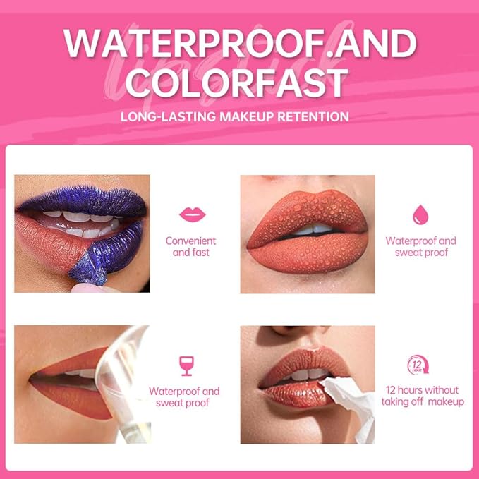 Peel off Lip Stain Masque - Lip Liner Peel Off Lip Stain Tattoo, All Day Peel-Off Lip Tint,Long Lasting Waterproof Transfer-proof Lip Mask Peel Off Lip Gloss,Stay Lip Makeup C06#