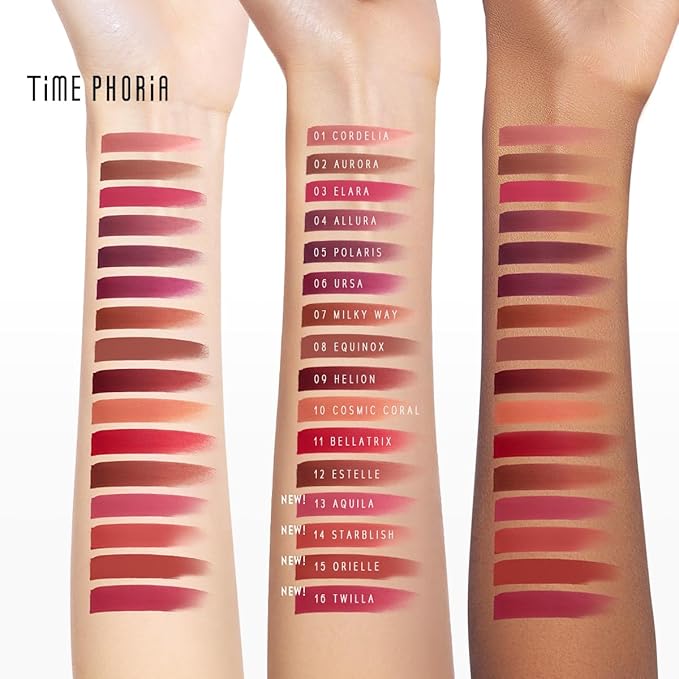 NEBULA VELVET LIP CREAM-Long Lasting Lip Stain, Waterproof and Transferproof Lip Tint, Matte Finish, Smooth Out Lip Lines, Lightweight & High Coverage, Stocking Stuffers (03 ELARA)