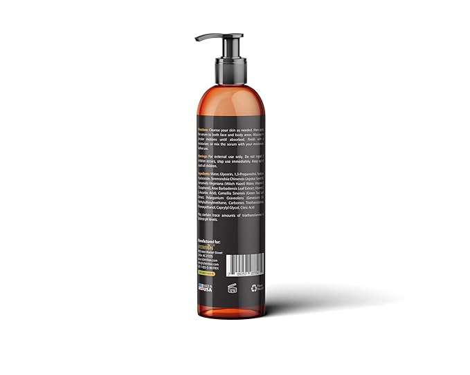 Lyfetrition Hyaluronic Acid Serum for Skin, Moisturizing and Hydrating Serum for All Types of Skin, 100% Natural Face Serum with Vitamin C & Aloe Vera (12 Fl Oz), Clear Serum, (Lyfe7581)
