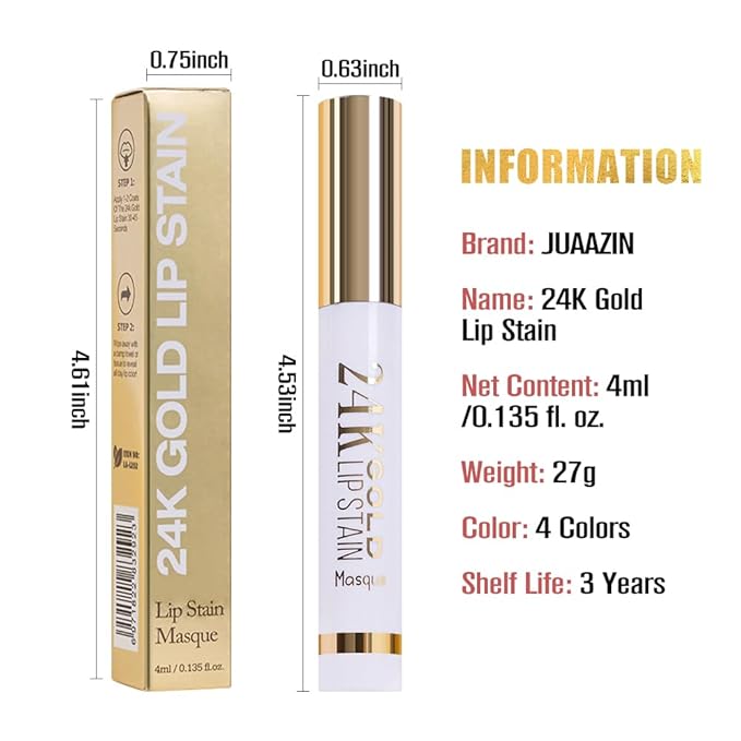 Brownish Red Liquid Matte Lip Liner Stain Peel Off with Tweezer, Long Lasting, Waterproof New Gold Matte Lipstick Lip Gloss Tattoo for Women, Smudge-proof Non-Stick Cup Lip Tint Makeup 02#