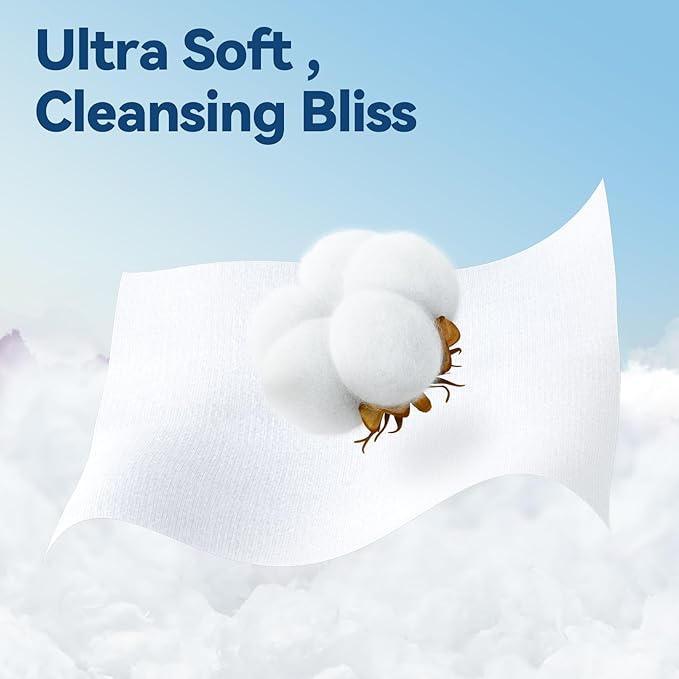 Winner Soft Face Towels, 100% USDA Biobased Facial Towels, 6 Packs per Case, 6 Bags per Pack (36 Bags Total)