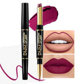 evpct 1Pcs Plum Purple Lip Liner and Lipstick Set Kit for Women Matte Lips Kit with Lip Liner Lip Stains Long Lasting Waterproof 24 Hour Lipstick and Lip Liners Combo Lipliners Pencil Set 05#