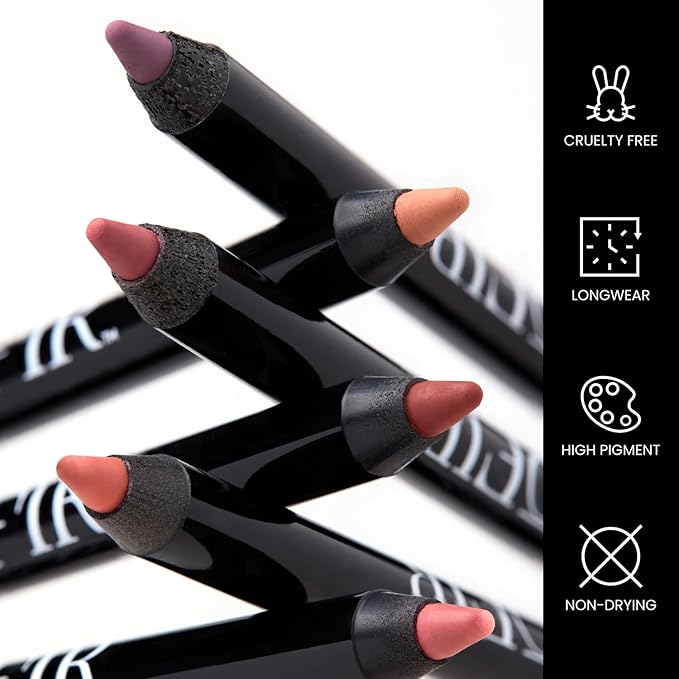 OFIR Longwear Demi-Matte Lip Pencil | Smudge-Proof, Easy Glide, Hydrating, Long-Lasting Color | Off Pink - Neutral Nude Lip Liner Pencil | 0.042 OZ