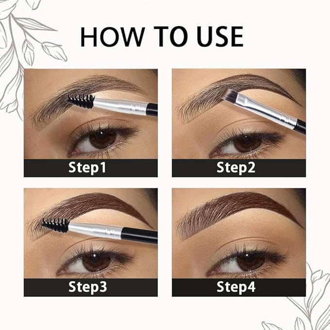 evpct Blonde Eyebrow Powder Pomade Gel Shaper Makeup Kit with Dual-ended Brush, Eyebrow Stencils Kit for Women Shaping, Eye Brow Pomade Stencil Shaper Tinting kits for Women, Long Lasting Waterproof