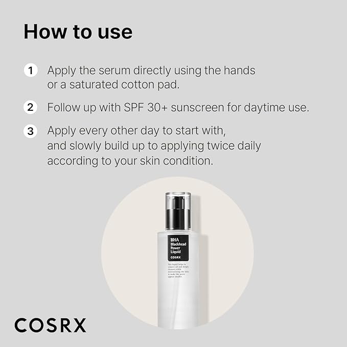 COSRX Niacinamide 2% + BHA 4% Blackhead Exfoliant Toner 3.38 fl.oz / 100ml, Korean Toner, Blackhead Remover, Pore Minimizer for Enlarged Pores, For All Skin Types, Korean Skin Care