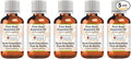 Greenwood Essential Pure Basil Essential Oil (Ocimum basilicum) Steam Distilled (Pack of Five) 100ml X 5 (16.9 oz)