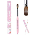 Acrylic Nail Brush Size #14, 100% Pure Kolinsky Nail Art Brushes for Acrylic Application, Sturdy Starry Handle Oval Shaped Nail Design Tools for Professional Manicure DIY, Pink