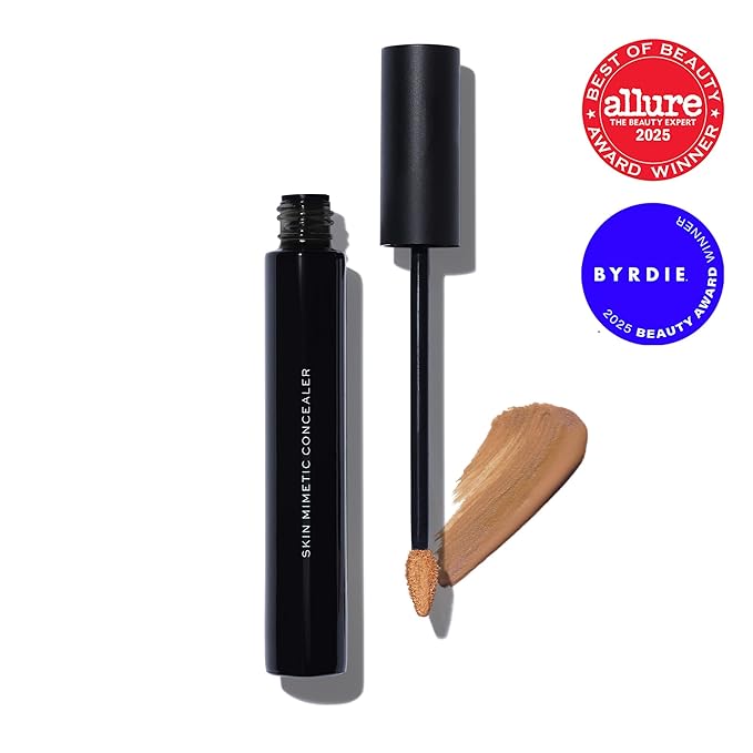 MAKE Beauty Skin Mimetic Concealer Buildable Medium Coverage Hydrating Concealer for Dark Circles Spot Concealing Brightening Crease-Free, Including Mature Skin. Radiant Finish. 10 Medium Tan Neutral