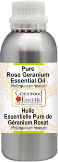 Greenwood Essential Pure Rose Geranium Essential Oil (Pelargonium roseum) Steam Distilled 1250ml (42.2 oz)