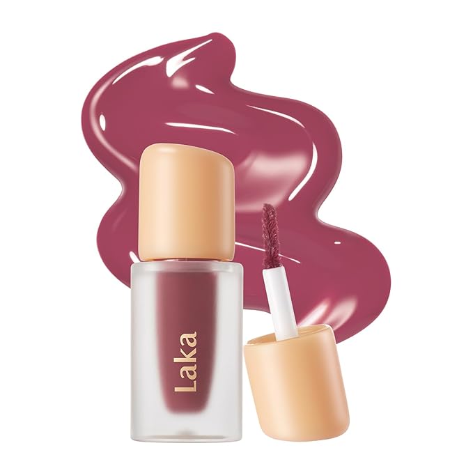 Laka Fruity Glam Lip Tint Mini Best Sellers, Best Friends Set, #121 Ash Nut, #108 Salty, #120 Caffeine Rose, #102 Dewy