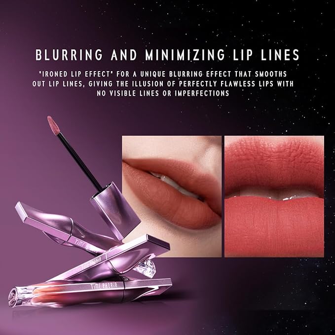 NEBULA VELVET LIP CREAM-Long Lasting Lip Stain, Waterproof and Transferproof Lip Tint, Matte Finish, Smooth Out Lip Lines, Lightweight & High Coverage, Stocking Stuffers (07 MILKY WAY)