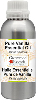 Greenwood Essential Pure Vanilla Essential Oil (Vanilla planifolia) Steam Distilled 630ml (21.3 oz)