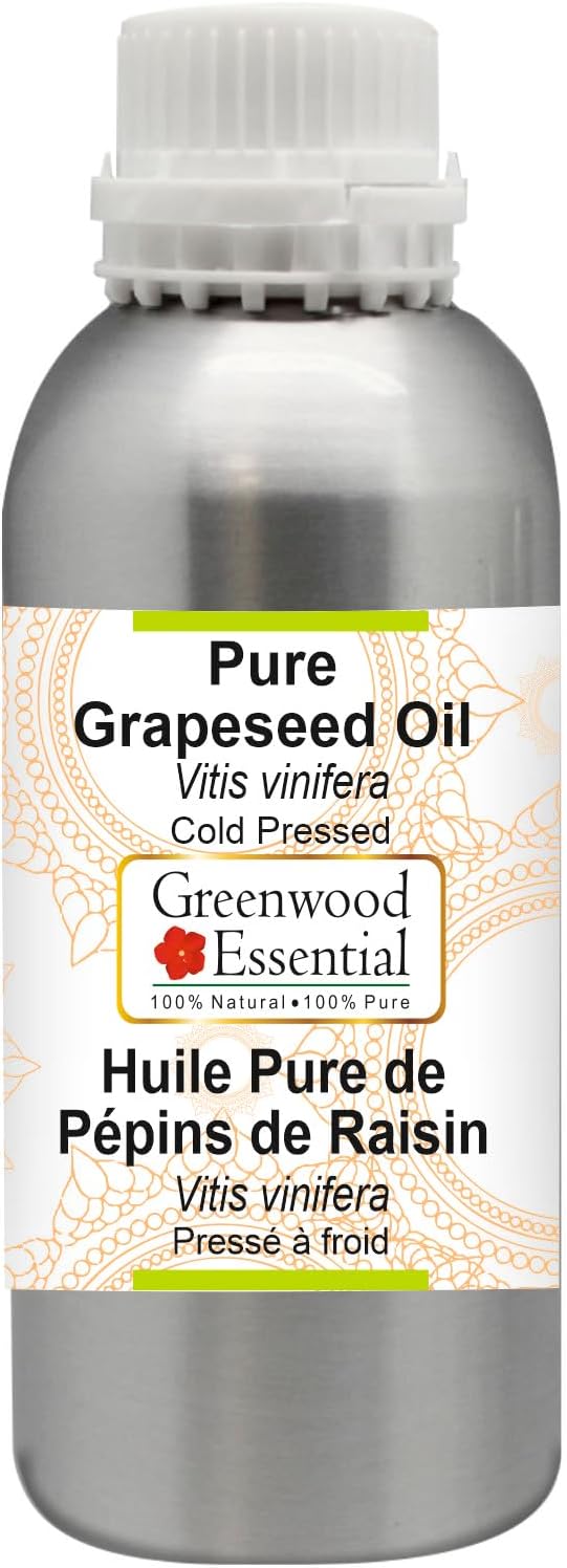 Greenwood Essential Pure Grapeseed Oil (Vitis vinifera) Cold Pressed 1250ml (42 oz)