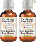 Greenwood Essential Pure Orange Essential Oil (Citrus sinensis) Steam Distilled (Pack of Two) 100ml X 2 (6.76 oz)