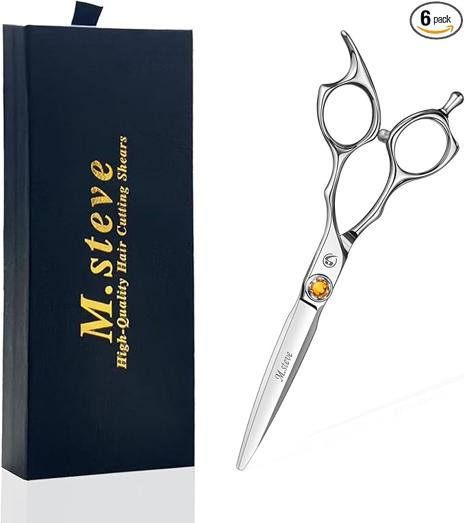 Professional Hair Cutting Scissors 6.3 Inch, VG10 Stainless Steel Barber Shears, Extremely Sharp Hairdressing Scissors for Salon & Home Use, Ambidextrous Left Right Hand