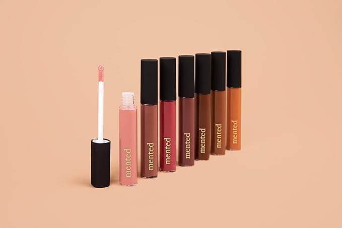 Mented Cosmetics Lip Gloss for Women Tinted Lip Balm Stain, Long Lasting Buildable Moisturizing Lipgloss Lipstick Topper, Made in USA, Cruelty Free Vegan Makeup, Mauve Over