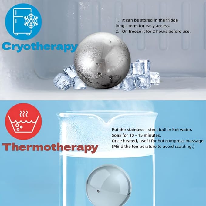 Ice Globes for Face & Eyes, Unbreakable Stainless Steel Cool Massagers for Skincare Routines, Multifunctional Cold Roller Cooling Globes for Puffiness, Sagging Skin, Fine Lines, and Facial Relaxation