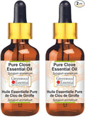 Greenwood Essential Pure Clove Essential Oil (Syzygium aromaticum) with Glass Dropper Steam Distilled (Pack of Two) 100ml X 2 (6.76 oz)